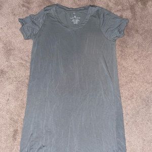 olive green t-shirt dress